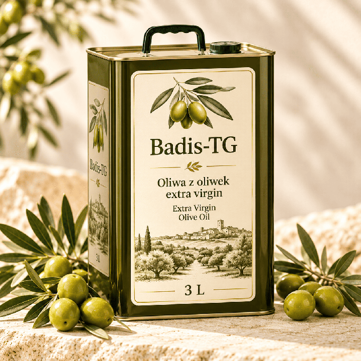 Tunezyjska oliwa z oliwek Extra Virgin – 3 L